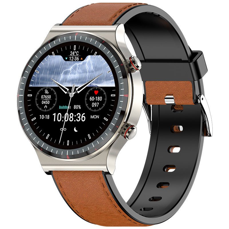 Smartwatch ECGPPG ECG Heart Rate Blood Pressure Blood Oxygen Heart Rate Body Temperature HRV Watch - IVOIRART.COM