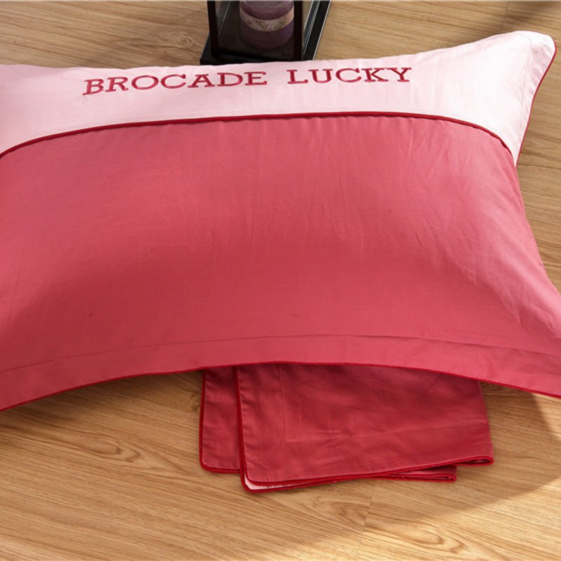 Solid color cotton bed skirt set of four - IVOIRART.COM