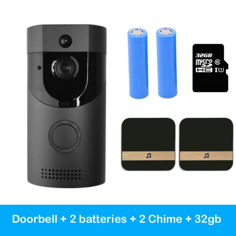 Sonnette vidéo intelligente WiFi sans fil avec interphone mobile et alarme H1 - IVOIRART.COM