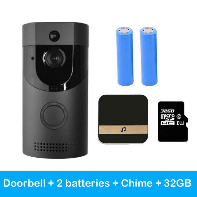 Sonnette vidéo intelligente WiFi sans fil avec interphone mobile et alarme H1 - IVOIRART.COM