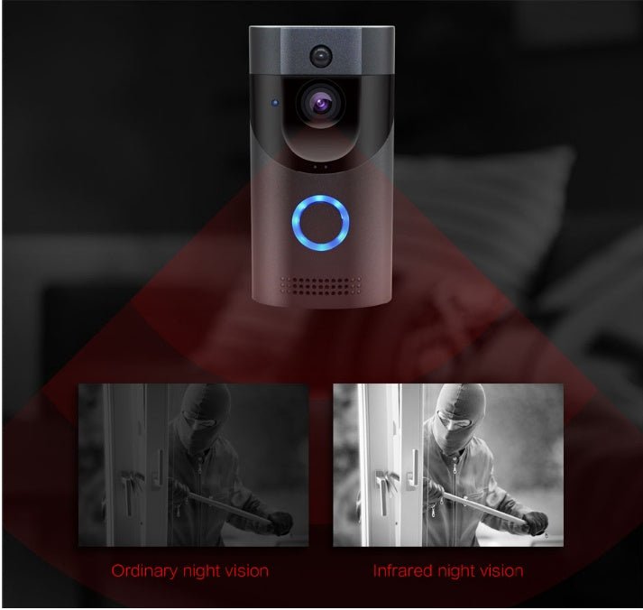 Sonnette vidéo intelligente WiFi sans fil avec interphone mobile et alarme H1 - IVOIRART.COM