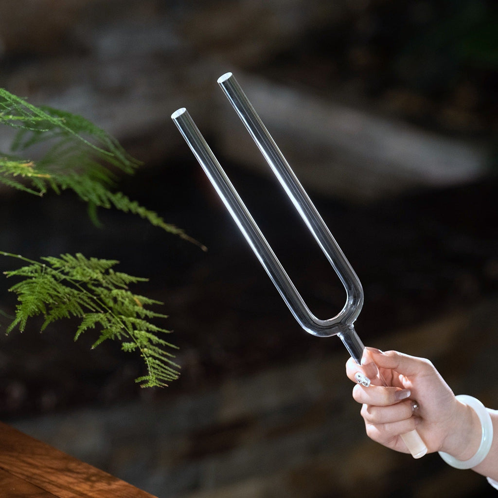 Sound Therapy Transparent Handheld Tuning Fork Meditation Yoga Percussion Instrument - IVOIRART.COM