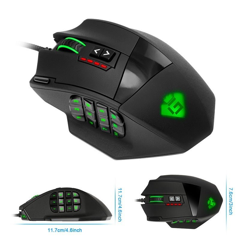 Souris de jeu avec rétroéclairage RGB, 18 boutons programmables, 16 400 DPI - IVOIRART.COM