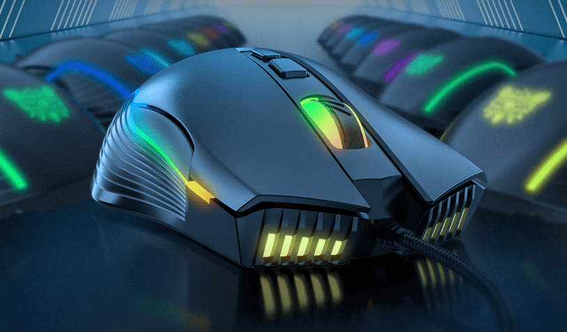 Souris de jeu filaire à sept vitesses DPI réglables avec éclairage RGB lumineux - IVOIRART.COM