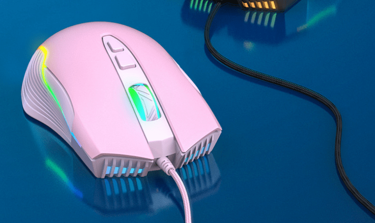 Souris de jeu filaire à sept vitesses DPI réglables avec éclairage RGB lumineux - IVOIRART.COM