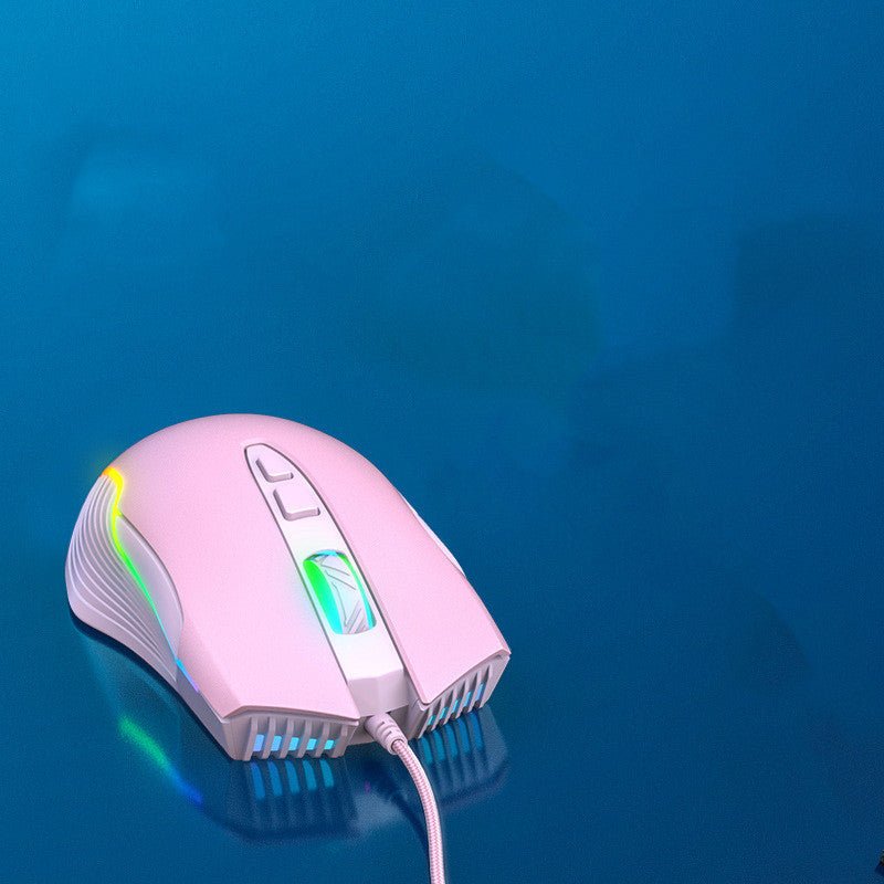Souris de jeu filaire à sept vitesses DPI réglables avec éclairage RGB lumineux - IVOIRART.COM
