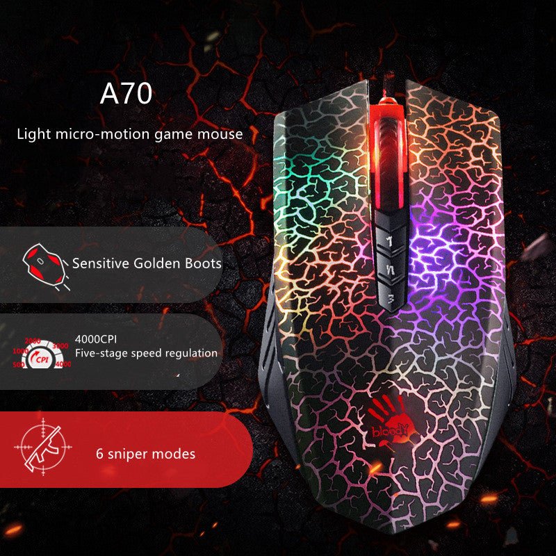 Souris de jeu filaire e-sport avec 8 touches programmables et capteur optique - IVOIRART.COM
