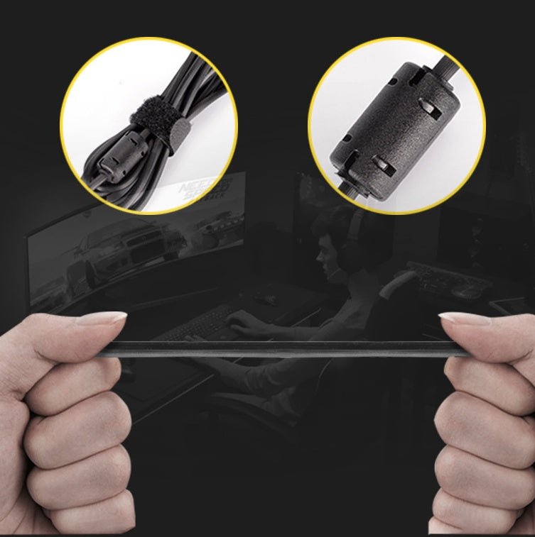 Souris de jeu filaire ergonomique noire avec 9 boutons, 5000 dpi et câble USB de 1,8 m - IVOIRART.COM