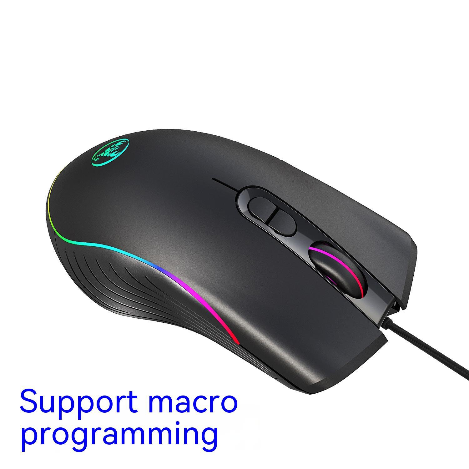 Souris de Jeu Filaire Lumineuse Ergonomique avec 7 Boutons et Résolution 6400 dpi - IVOIRART.COM