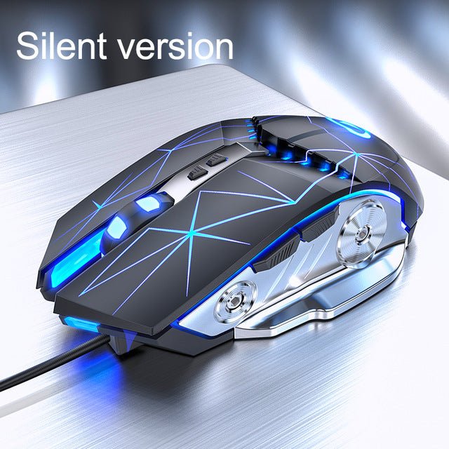 Souris de jeu filaire silencieuse mécanique pour ordinateur de bureau et portable - IVOIRART.COM