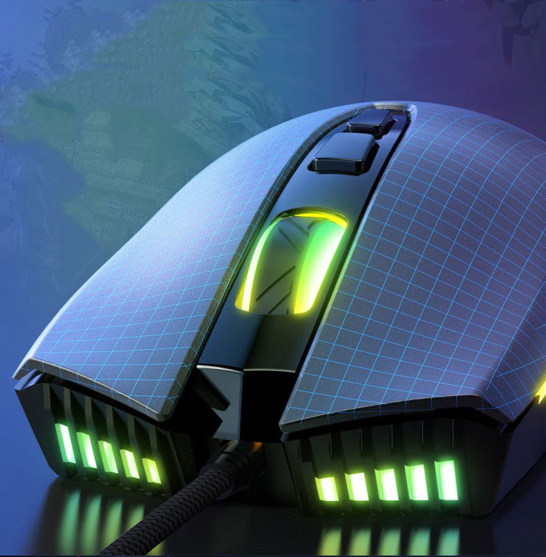 Souris Filaire Mécanique de Jeu pour Streamer Ordinateur Portable Bureau 6400DPI - IVOIRART.COM