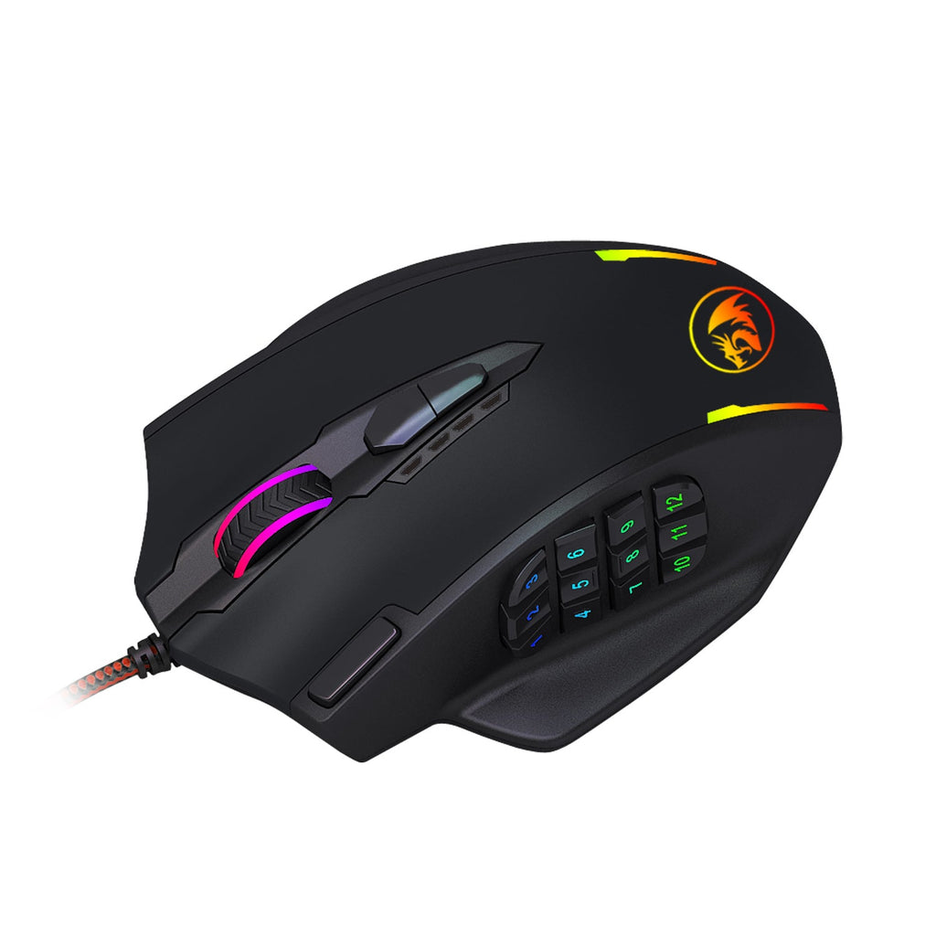 Souris Macro Red Dragon M908 Mono-main avec Prise en Main Ergonomique - IVOIRART.COM
