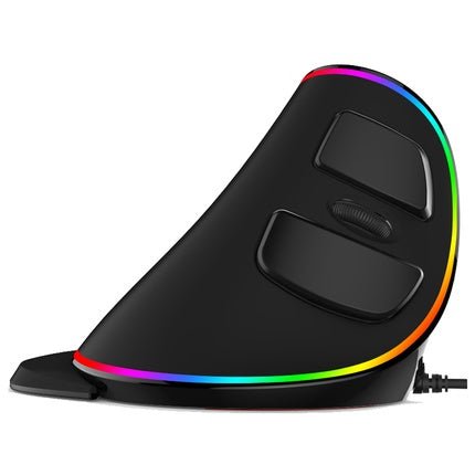 Souris verticale ergonomique escargot RGB anti - souris câblée main avec câble USB - IVOIRART.COM