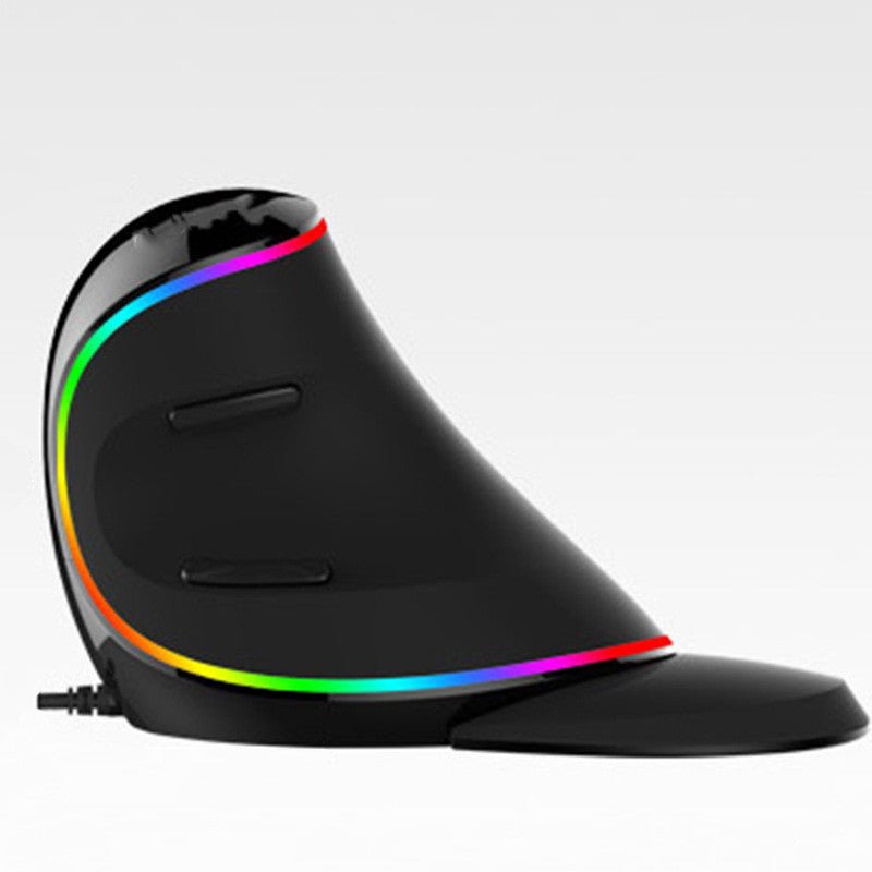 Souris verticale ergonomique escargot RGB anti - souris câblée main avec câble USB - IVOIRART.COM