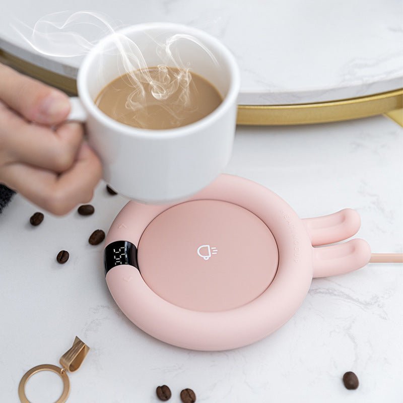 Sous-verre chauffant tactile température constante avec minuterie 220V 20W (rose) - IVOIRART.COM
