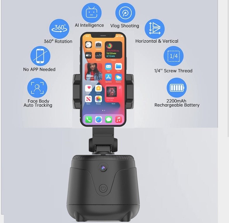 Stabilisateur Tête Q8 Double-Axe Intelligent Reconnaissance Visage Suivi MobileIA - IVOIRART.COM