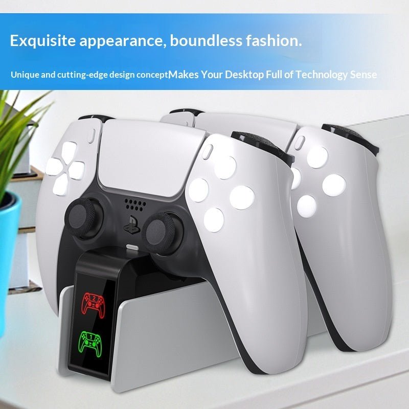 Station de Charge Double pour Manettes PS5 — Recharge Rapide, USB Inclus NoirXL+ - IVOIRART.COM