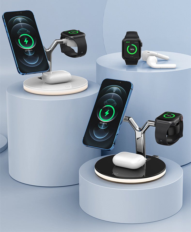 Station de charge magnétique 3 en 1 sans fil 15W rapide support montre écouteurs Pro - IVOIRART.COM
