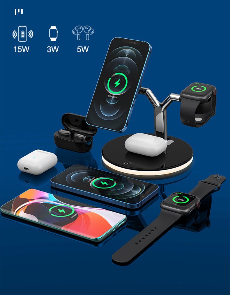 Station de charge magnétique 3 en 1 sans fil 15W rapide support montre écouteurs Pro - IVOIRART.COM