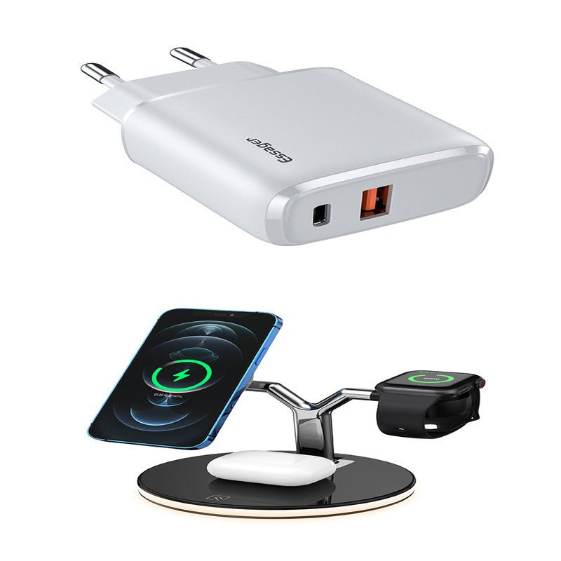 Station de charge magnétique 3 en 1 sans fil 15W rapide support montre écouteurs Pro - IVOIRART.COM