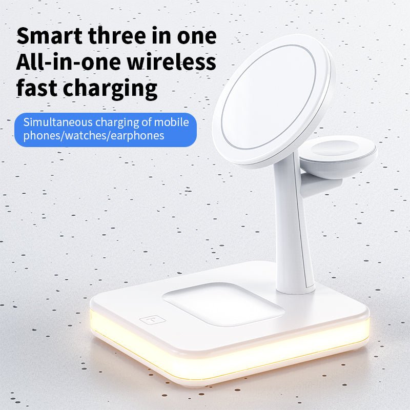 Station de charge magnétique sans fil 4 en 1 avec support et charge rapide - IVOIRART.COM