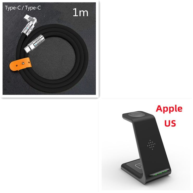 Station de Charge Rapide 3 - en - 1 avec Support sans Fil pour Téléphone - IVOIRART.COM