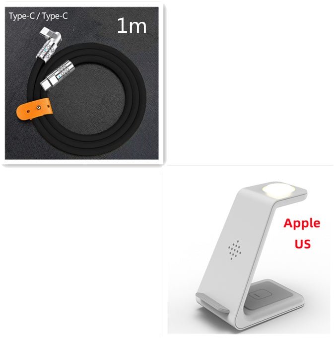 Station de Charge Rapide 3 - en - 1 avec Support sans Fil pour Téléphone - IVOIRART.COM