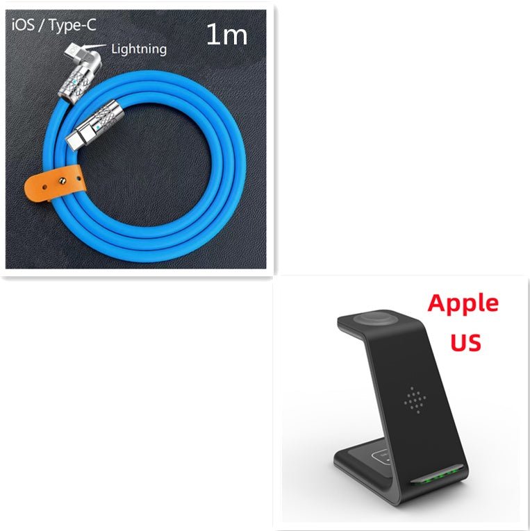 Station de Charge Rapide 3 - en - 1 avec Support sans Fil pour Téléphone - IVOIRART.COM