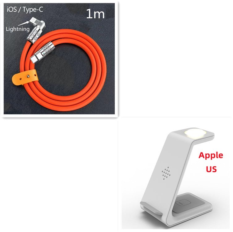 Station de Charge Rapide 3 - en - 1 avec Support sans Fil pour Téléphone - IVOIRART.COM