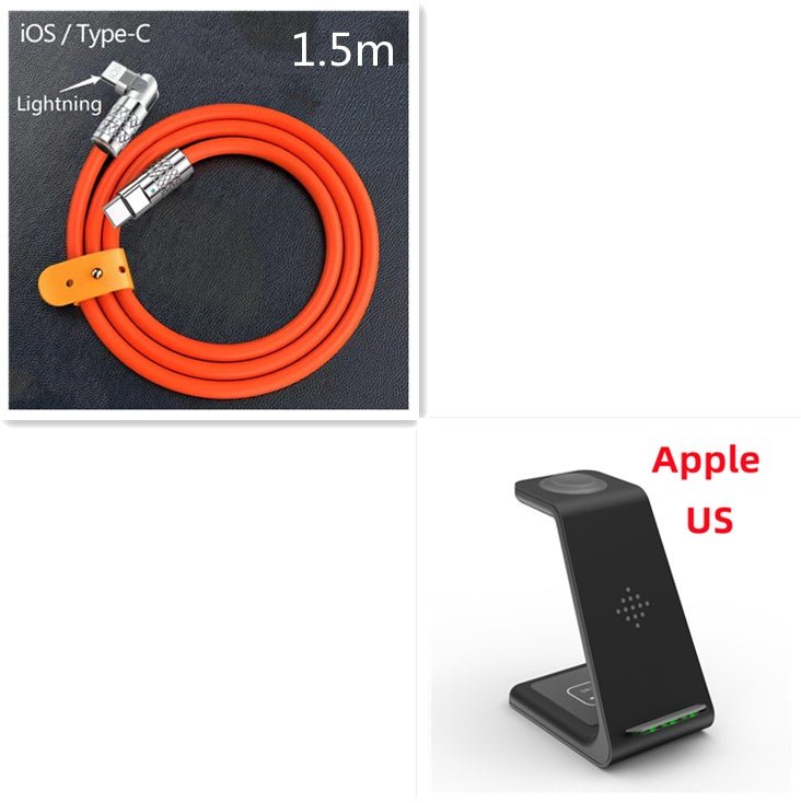Station de Charge Rapide 3 - en - 1 avec Support sans Fil pour Téléphone - IVOIRART.COM