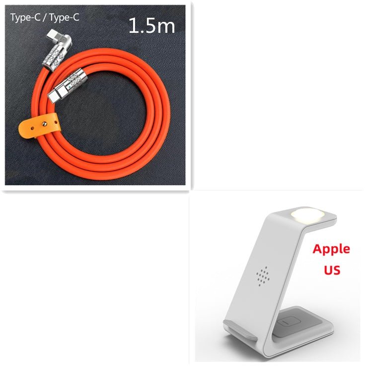 Station de Charge Rapide 3 - en - 1 avec Support sans Fil pour Téléphone - IVOIRART.COM