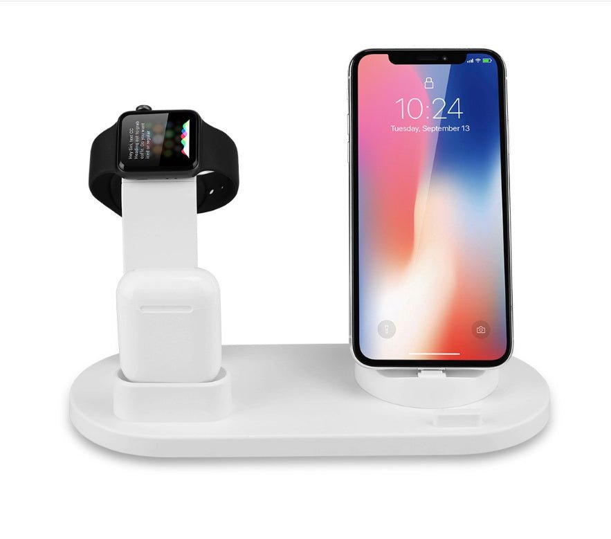 Station de Charge Rapide Multiappareils 4 en 1 – Design Moderne Blanc ou Noir - IVOIRART.COM