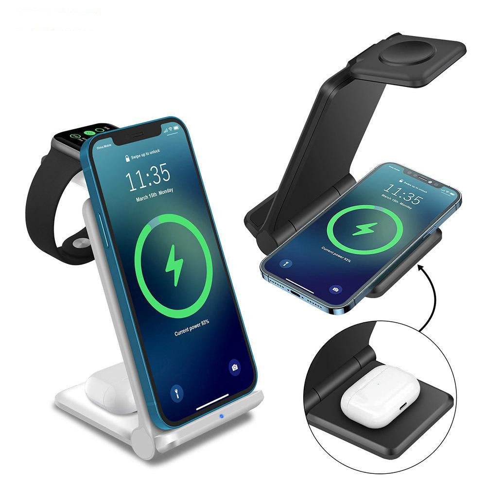 Station De Charge Sans Fil 3 En 1 Avec Support De Charge Rapide - IVOIRART.COM