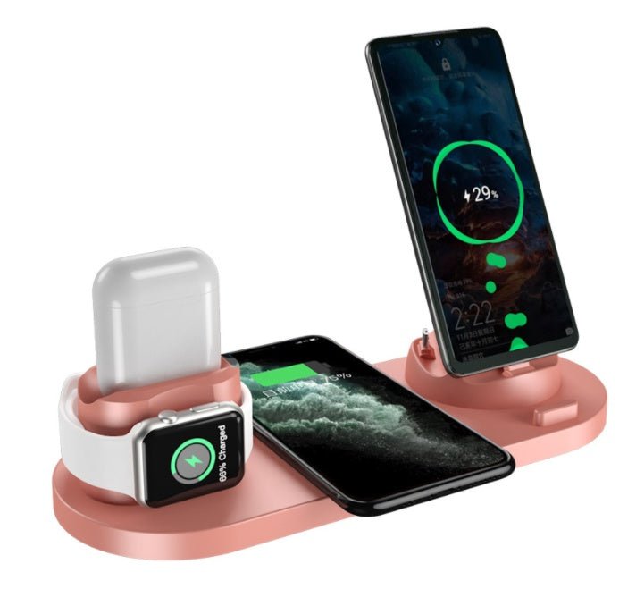 Station de Charge Sans Fil Rapide 6 en 1 pour iPhone, Téléphone et Montre - IVOIRART.COM