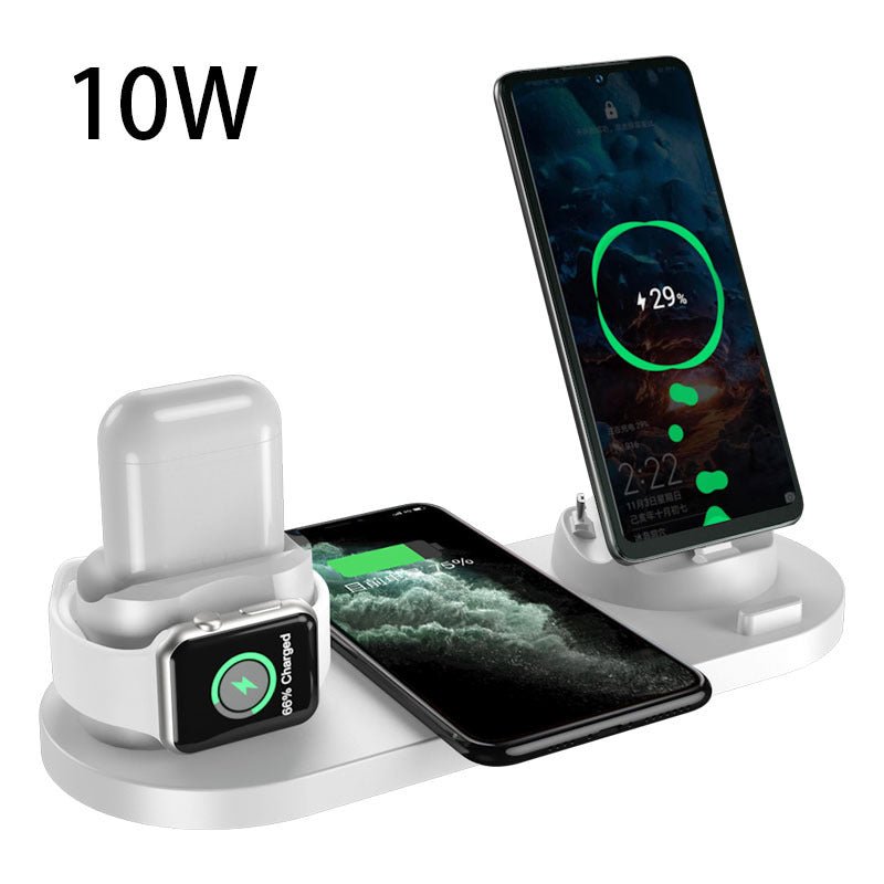Station de Charge Sans Fil Rapide 6 en 1 pour iPhone, Téléphone et Montre - IVOIRART.COM