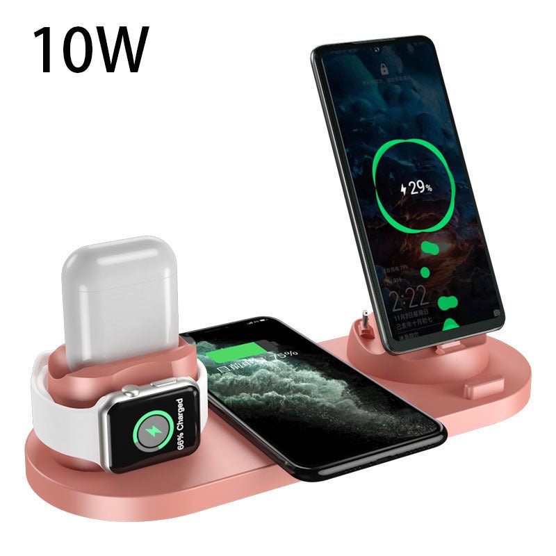Station de Charge Sans Fil Rapide 6 en 1 pour iPhone, Téléphone et Montre - IVOIRART.COM