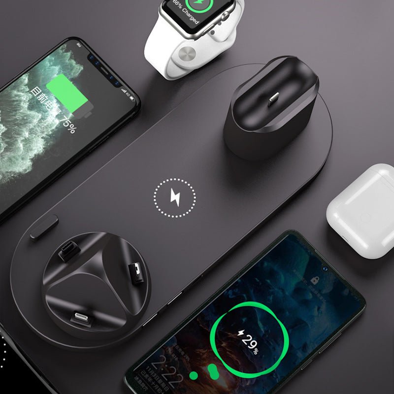 Station de Charge Sans Fil Rapide 6 en 1 pour iPhone, Téléphone et Montre - IVOIRART.COM