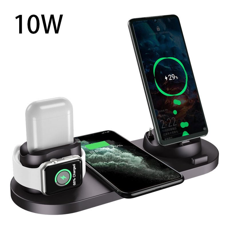 Station de Charge Sans Fil Rapide 6 en 1 pour iPhone, Téléphone et Montre - IVOIRART.COM