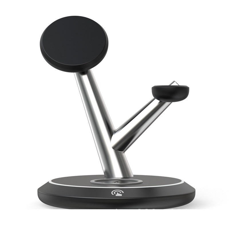 Station de Recharge Sans Fil Magnétique 4-en-1 avec Support pour Téléphone et Montre Apple - IVOIRART.COM