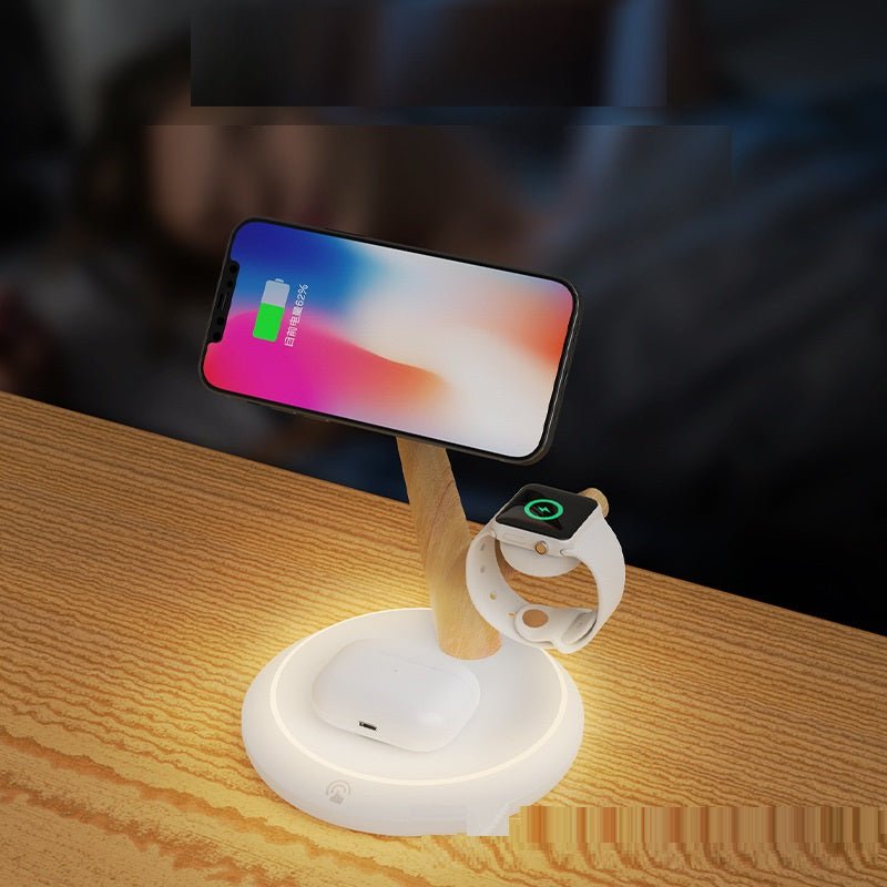 Station de Recharge Sans Fil Magnétique 4-en-1 avec Support pour Téléphone et Montre Apple - IVOIRART.COM