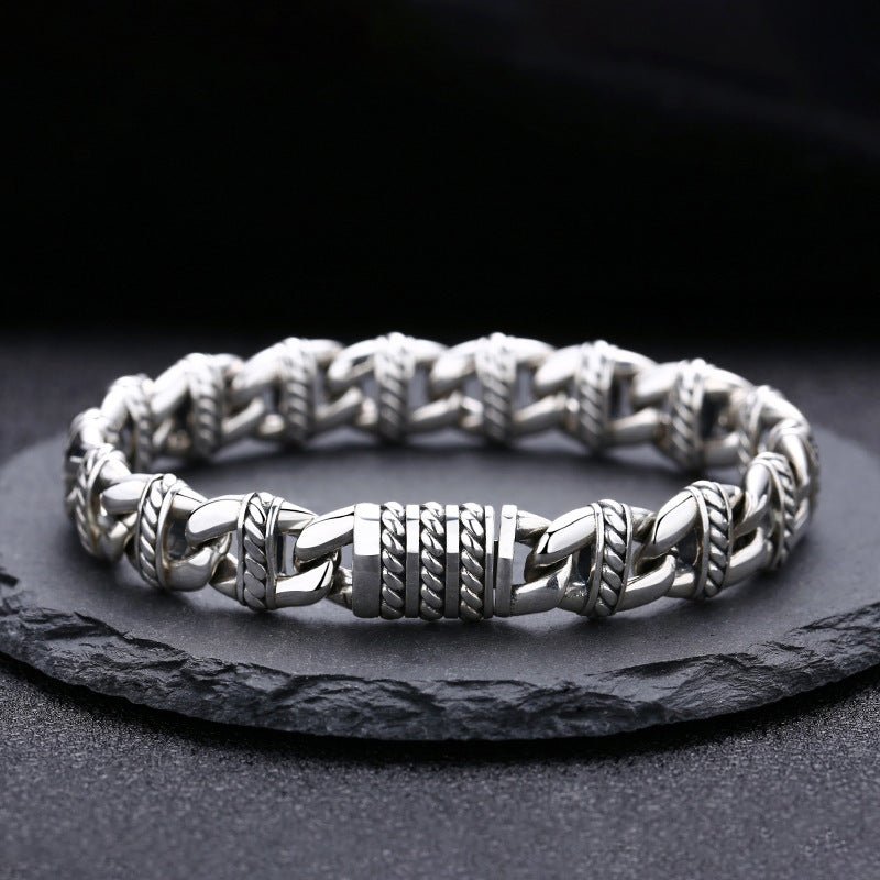 Sterling Silver Pig Nose Bracelet Thick Type Personality - IVOIRART.COM