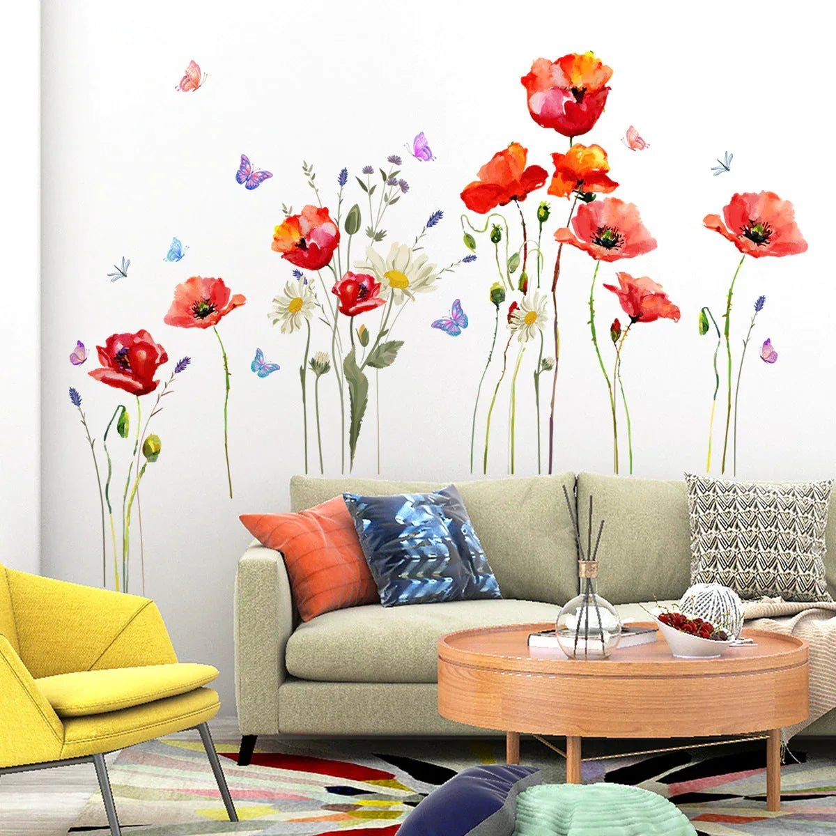 Stickers décoratifs muraux modernes et épurés pour chambre – Lot de 3 pièces - IVOIRART.COM