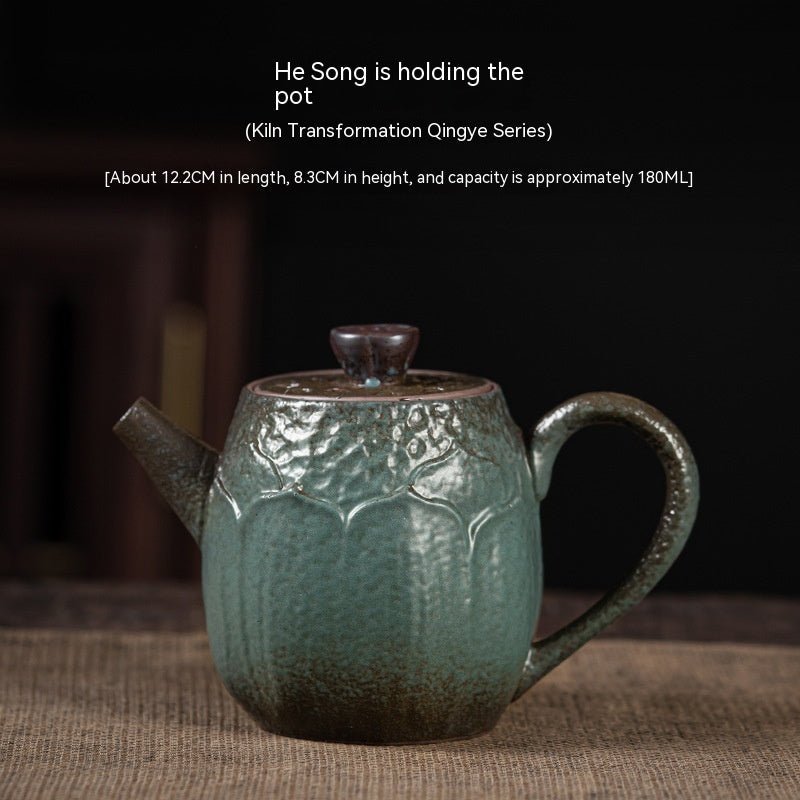Stoneware Handmade Trumpet Teapot - IVOIRART.COM