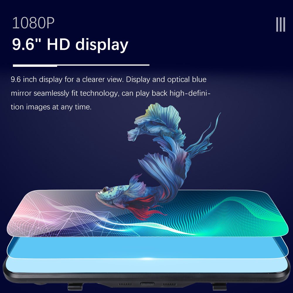 Streaming Media Car Car Dual Lens Smart Touch Rearview Mirror Tachograph - IVOIRART.COM