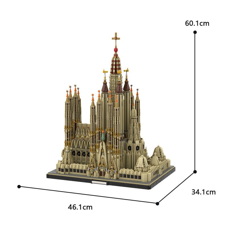 Street View Building Series Barcelona Sagrada Familia Building Block Set Model - IVOIRART.COM