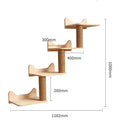 Structure d’Escalade Murale en Bois Massif pour Chat - Plateforme et Échelle Suspendues - IVOIRART.COM