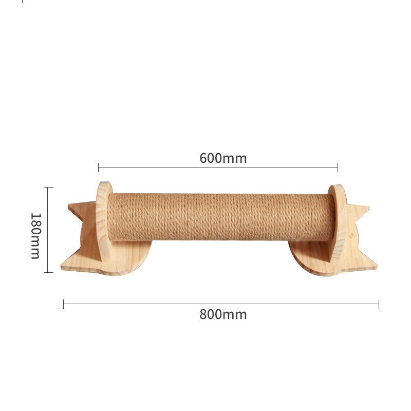 Structure d’Escalade Murale en Bois Massif pour Chat - Plateforme et Échelle Suspendues - IVOIRART.COM