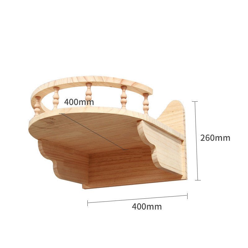 Structure d’Escalade Murale en Bois Massif pour Chat - Plateforme et Échelle Suspendues - IVOIRART.COM
