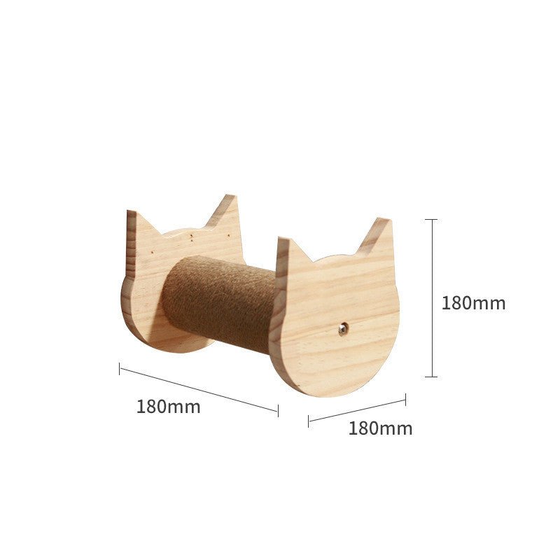Structure d’Escalade Murale en Bois Massif pour Chat - Plateforme et Échelle Suspendues - IVOIRART.COM