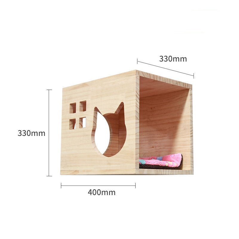 Structure d’Escalade Murale en Bois Massif pour Chat - Plateforme et Échelle Suspendues - IVOIRART.COM